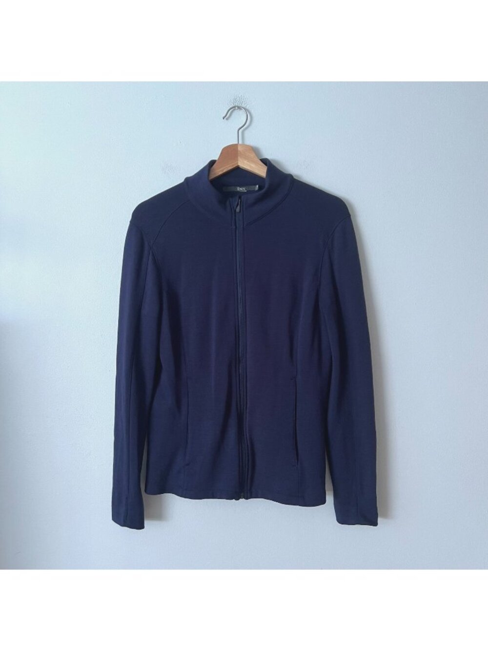 Ibex Women's Shak Merino Wool Full Zip Jacket Admiral Blue Women's Size Medium